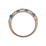 Load image into Gallery viewer, RAF01372TQ. 18K Solid Gold Diamond & Turquoise Ring
