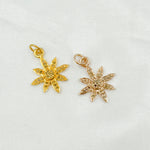 Load image into Gallery viewer, DC546. Diamond Sterling Silver Flower Charm