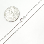 Load image into Gallery viewer, 14K Solid White Gold Wheat Chain