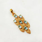 Load image into Gallery viewer, DSP063. Diamond Silver Gemstone Fancy Shape Pendant