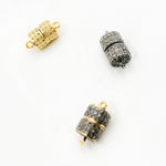 Load image into Gallery viewer, DC665. Diamond & Sterling Silver Magnetic Barrel Clasp