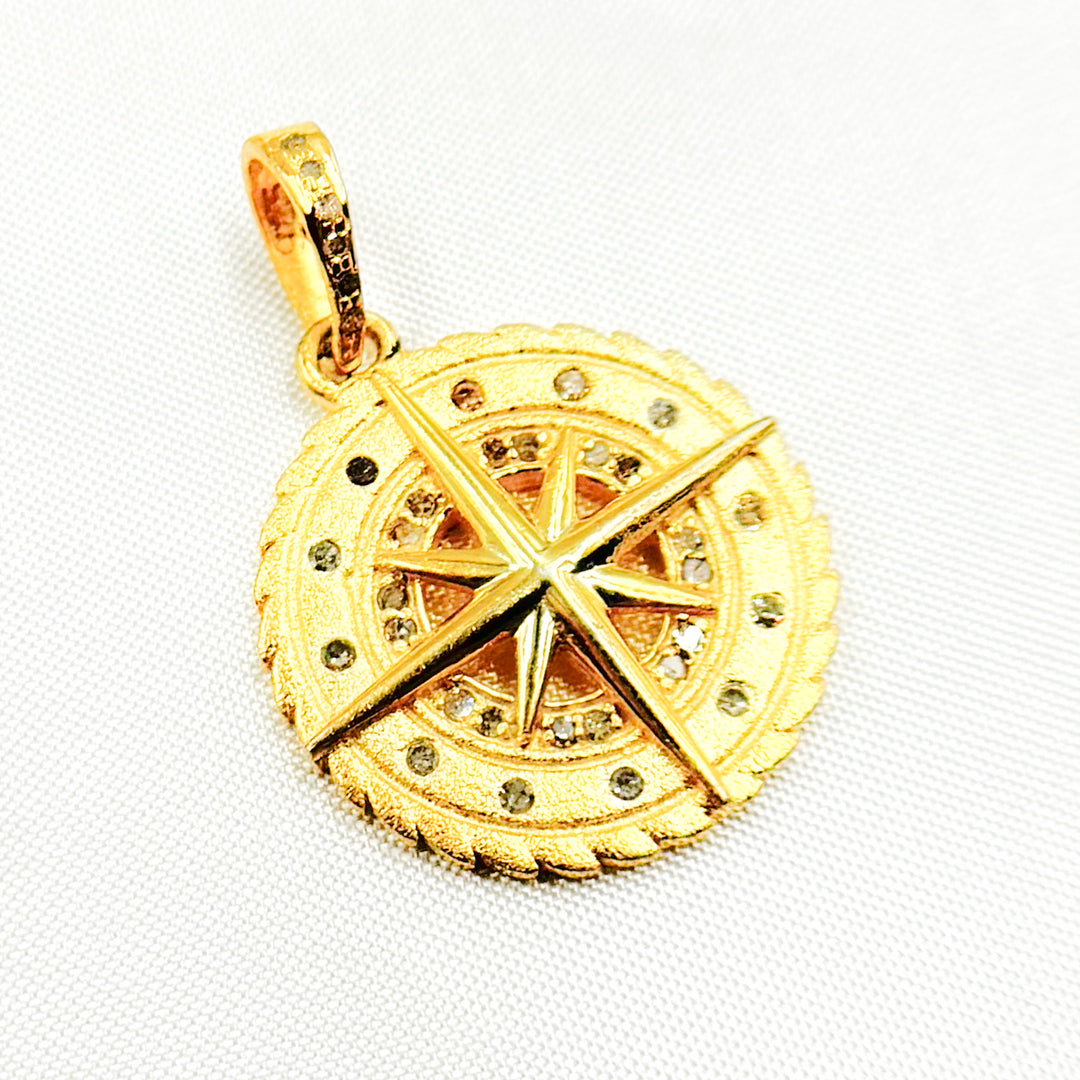 Sterling Silver Nautical Compass Pendants