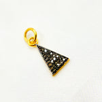 Load image into Gallery viewer, DC932. Diamond Sterling Silver Triangle Charm