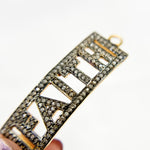 Load image into Gallery viewer, DC593. Diamond & Sterling Silver Rectangle Faith Connector