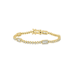 Load image into Gallery viewer, BFO60910. 14K Solid Gold Diamond Tennis Bracelet