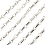 Load image into Gallery viewer, Oxidized Sterling Silver Oval and Round Cable Link Chain