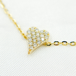 Load image into Gallery viewer, BR401902. 14k Solid Gold Diamond Heart Bracelet