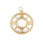 Load image into Gallery viewer, 14K Solid Gold Roman Time Pendant