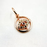 Load image into Gallery viewer, DC340. Diamond Sterling Silver Round Eye Charm with Gemstone