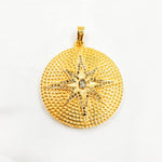 Load image into Gallery viewer, DP364. Diamond Sterling Silver Round Star Pendant