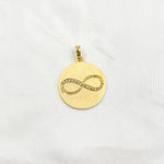 Load image into Gallery viewer, DC099. Diamond Sterling Silver Round Infinity Symbol Pendant