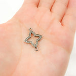 Load image into Gallery viewer, DC899. Diamond Sterling Silver Flower Connector