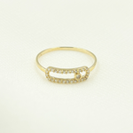 Load image into Gallery viewer, 14K Solid Gold Diamond Ring.