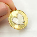 Load image into Gallery viewer, Silver Round Heart Enamel Pendant