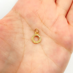 Load image into Gallery viewer, 14K Solid Gold with Diamonds Circle Shape Charm. GDP41