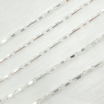 Load image into Gallery viewer, Sterling Silver Diamond Cut Bar Link