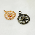 Load image into Gallery viewer, DC930. Diamond & Sterling Silver Sun Pendant