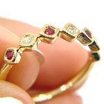 Load image into Gallery viewer, 14K Solid Gold Diamond & Ruby Ring.