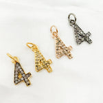 Load image into Gallery viewer, DC189. Diamond Sterling Silver Number "4" Charm
