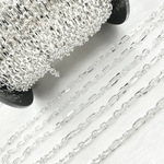 Load image into Gallery viewer, Sterling Silver Diamond Cut Paperclip Link Chain