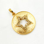 Load image into Gallery viewer, DP371. Diamond Silver Round Star Pendant