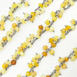 Load image into Gallery viewer, Shop Now Yellow Opal Cluster Dangle Oxidized Wire Chain