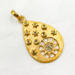 Load image into Gallery viewer, DP035. Diamond Sterling Silver Drop Sun and Star Pendant