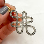 Load image into Gallery viewer, DP162. Diamond Sterling Silver Fancy Shape Pendant