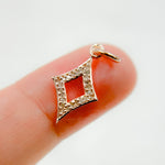 Load image into Gallery viewer, DC361. Diamond Sterling Silver Rhombus Charm