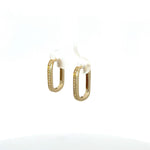 Load image into Gallery viewer, HP401932Y. 14K Solid Gold Rectangle Hoops