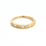 Load image into Gallery viewer, 14K Solid Gold Diamond Geometric Shapes Ring.