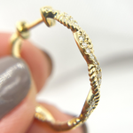 Load image into Gallery viewer, GDT101. 14K Solid Gold Cross Hoop Earrings