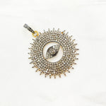 Load image into Gallery viewer, DC1013. Diamond Sterling Silver Round Eye Pendant