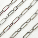 Load image into Gallery viewer, Oxidized Sterling Silver Shinny Flat Long and Short Link Chains