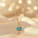 Load image into Gallery viewer, CP97495. 14K Solid Gold Diamond and Gemstone Geometric Pendant