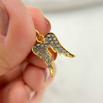 Load image into Gallery viewer, Buy Diamond Sterling Silver Wings Charm
