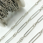 Load image into Gallery viewer, Silver Paperclip and Round Link Chain