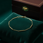 Load image into Gallery viewer, BRSET611. 14k Solid Yellow Gold Bars Link Bracelet