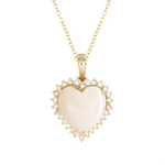 Load image into Gallery viewer, PHD38795PL. 14K Solid Gold Diamond and Gemstone Heart Necklace