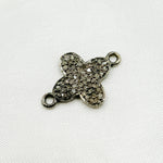 Load image into Gallery viewer, DC923. Diamond Sterling Silver Flower Connector