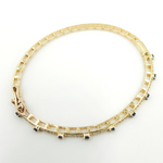 Load image into Gallery viewer, KG98. 14K Solid Gold Bangle with Diamonds and Stones