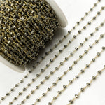 Load image into Gallery viewer, Pyrite Gold Plated 925 Sterling Silver Wire Chain. PYR70
