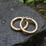 Load image into Gallery viewer, 15850000043. 14K Solid Gold Hollow Smooth Hoop Earrings