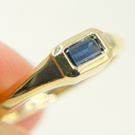 Load image into Gallery viewer, 14K Solid Gold Blue Sapphire Ring.