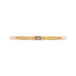 Load image into Gallery viewer, 14K Solid Yellow Gold Solo Baguette Ring