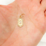 Load image into Gallery viewer, Solid Gold Diamond Hexagon Charm