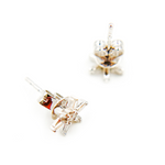 Load image into Gallery viewer, Shop 14K Solid Gold Flower Diamond Studs