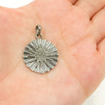Load image into Gallery viewer, DP0124. Diamond Silver Round Star Pendant