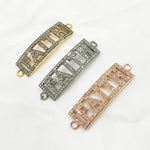 Load image into Gallery viewer, DC593. Diamond & Sterling Silver Rectangle Faith Connector