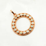 Load image into Gallery viewer, DSP040. Sterling Silver Round Pendant with Gemstone